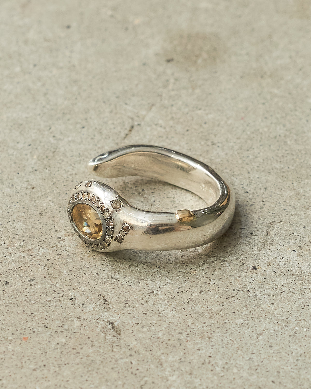 Tevis Beer Quartz Cognac Ring