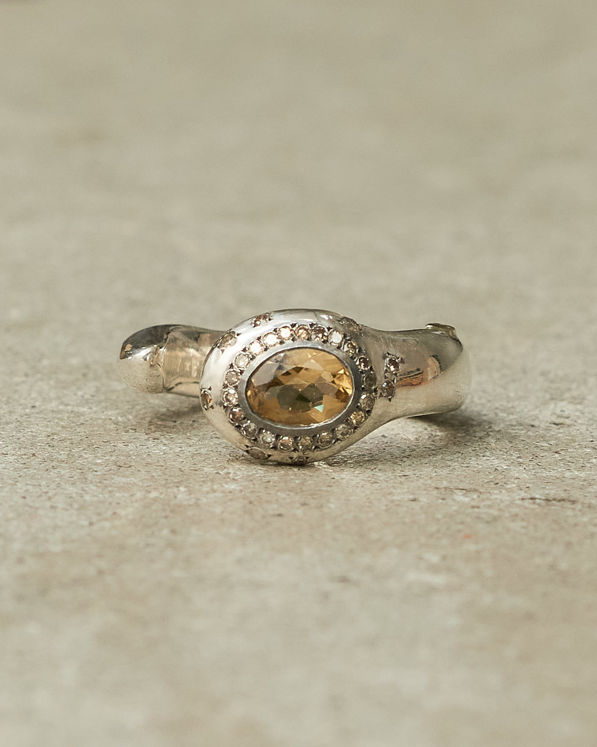 Tevis Beer Quartz Cognac Ring