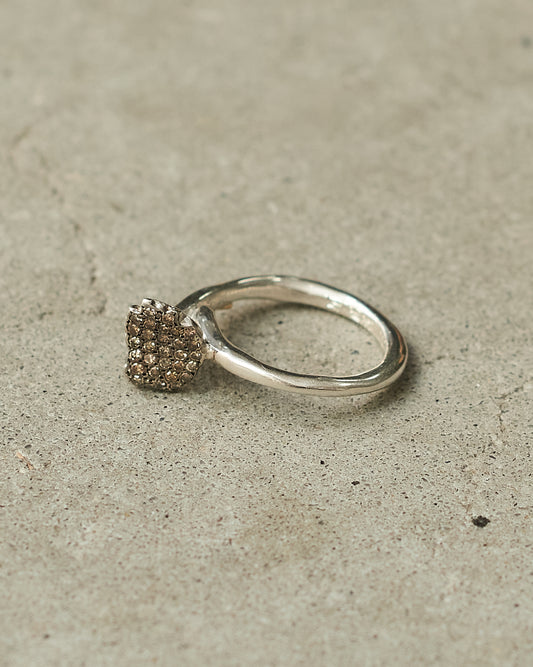 Tosca Silver Cognac Diamond Ring