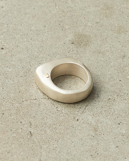 Tumi Sterling Silver Cognac Diamond Ring