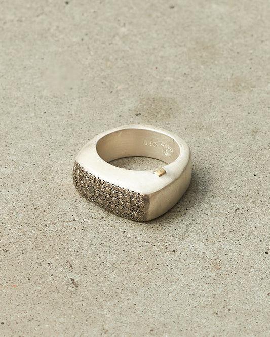 Tumi Sterling Silver Cognac Diamond Ring