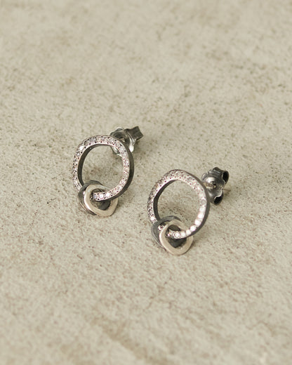 Bo Unity Icy Grey Diamond Earrings