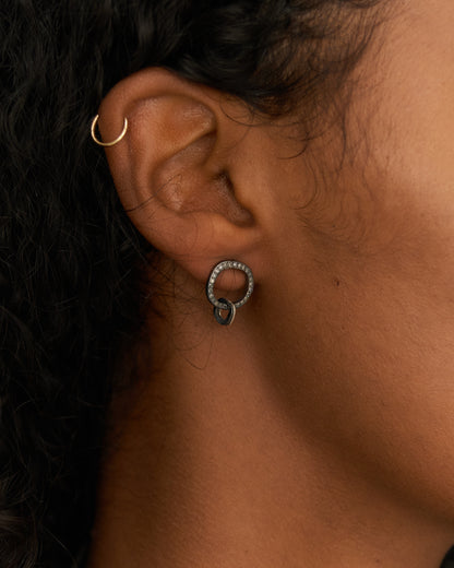 Bo Unity Icy Grey Diamond Earrings