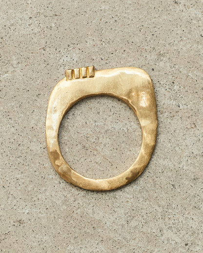 Zina Black Diamond Copper Ring