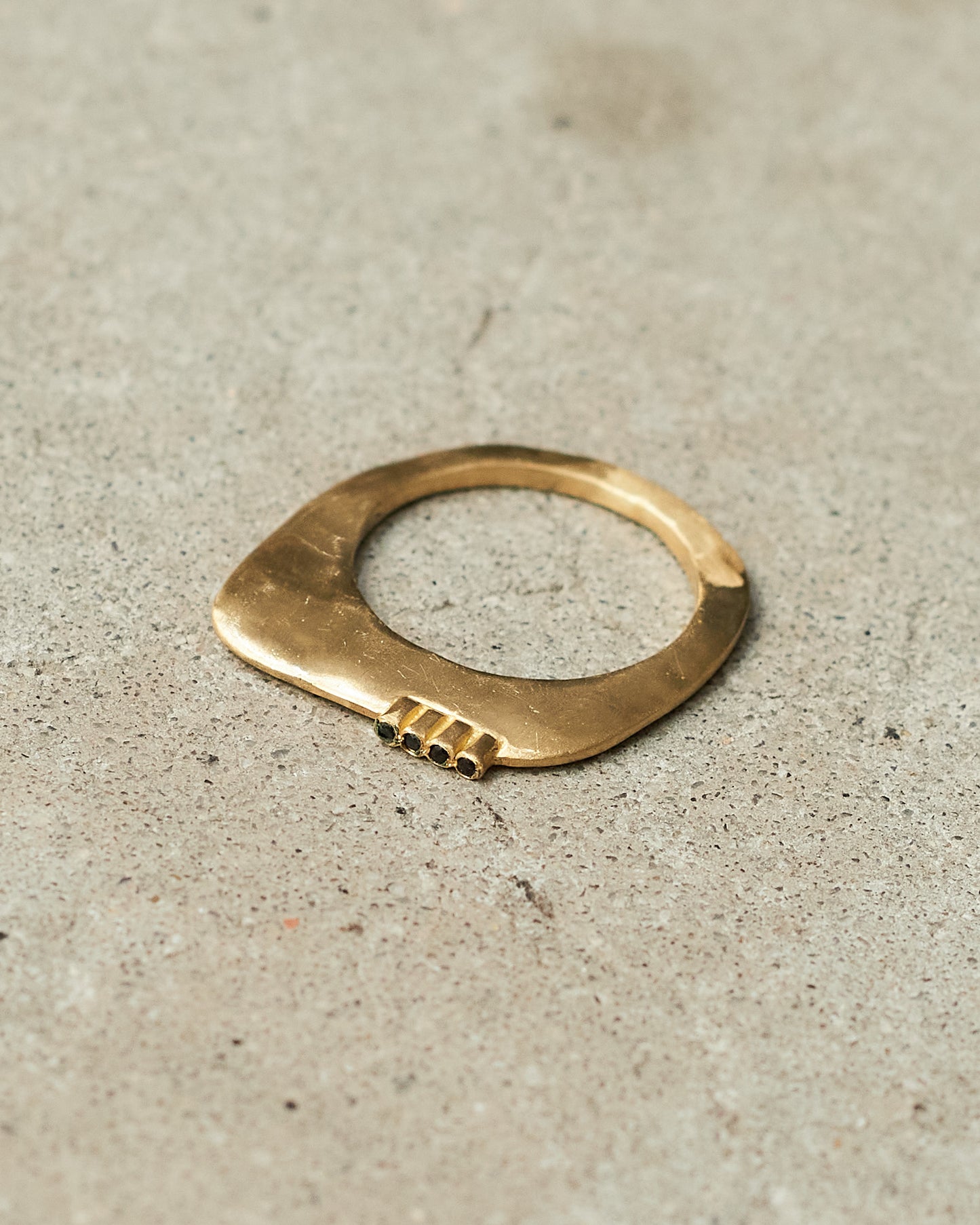 Zina Black Diamond Copper Ring