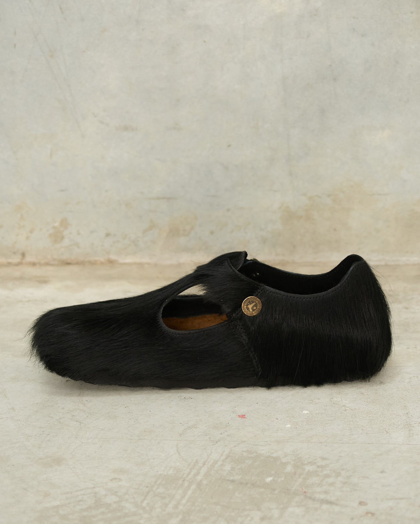 Black Fur Birkenstock Paris Rebel Clog