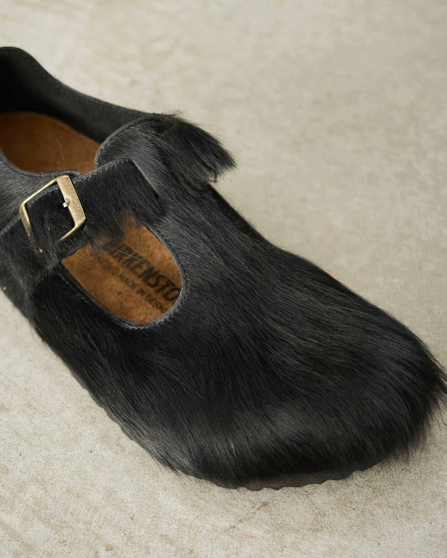 Black Fur Birkenstock Paris Rebel Clog
