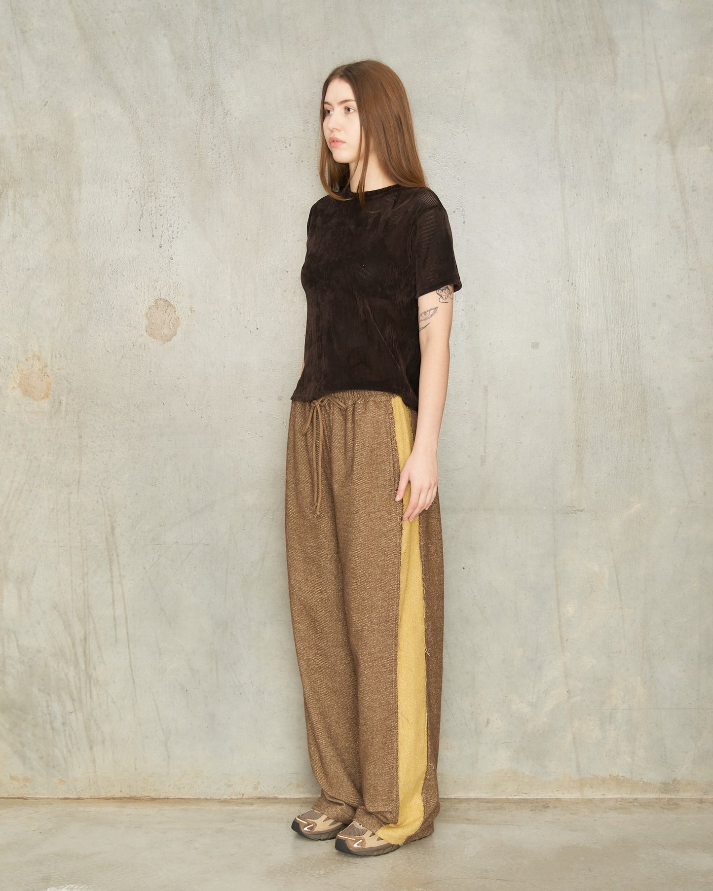 Brown Side Panel Lounge Pants