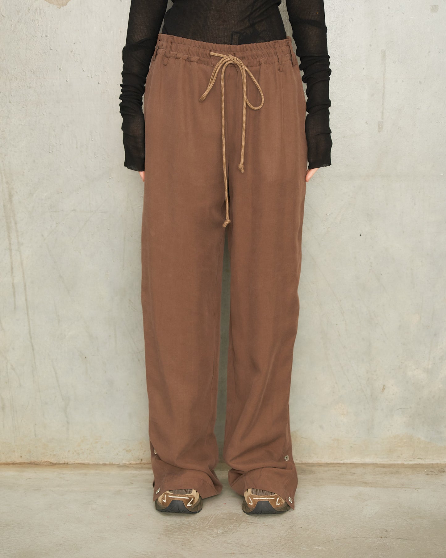 Brown Studded Track Pants