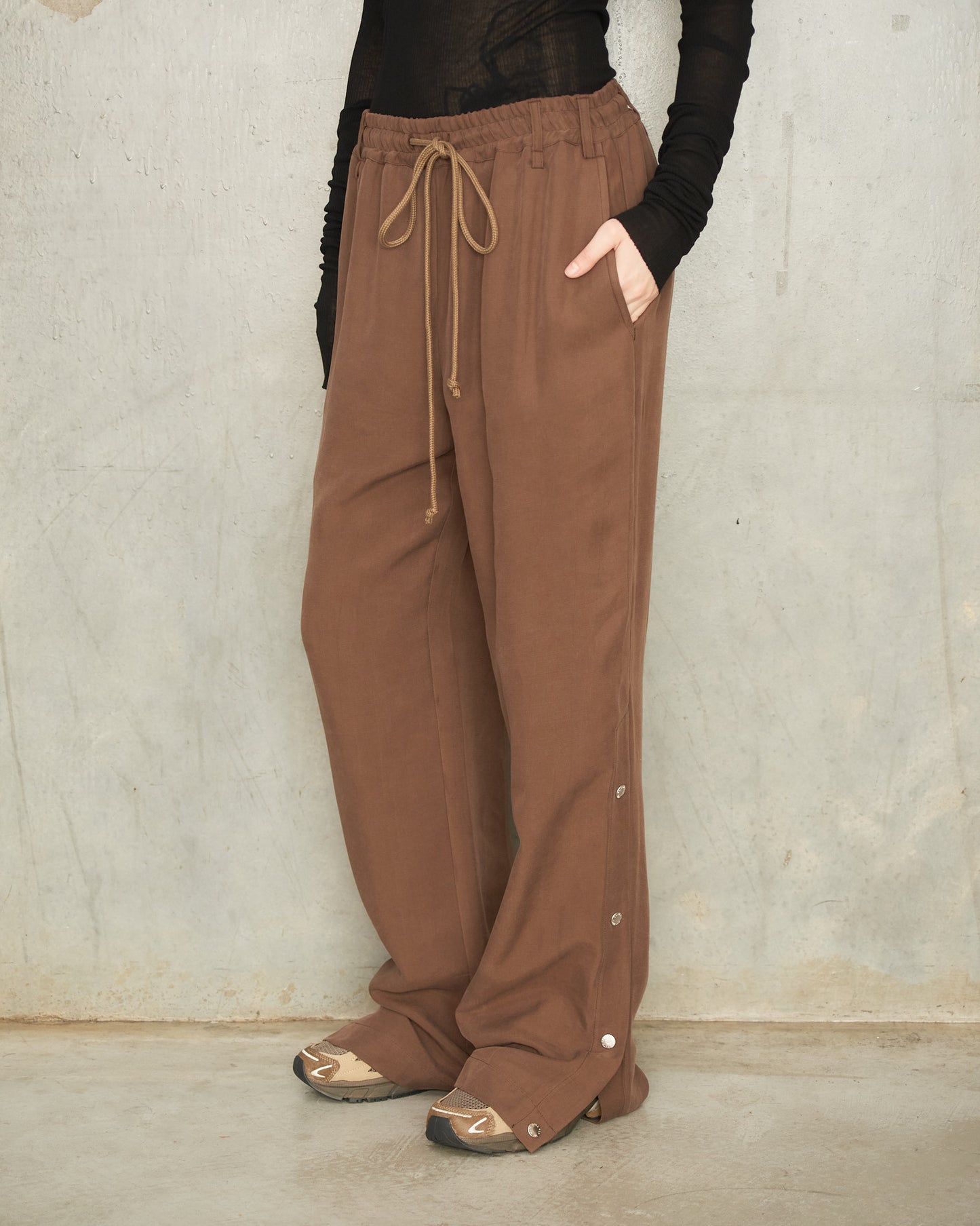 Brown Studded Track Pants