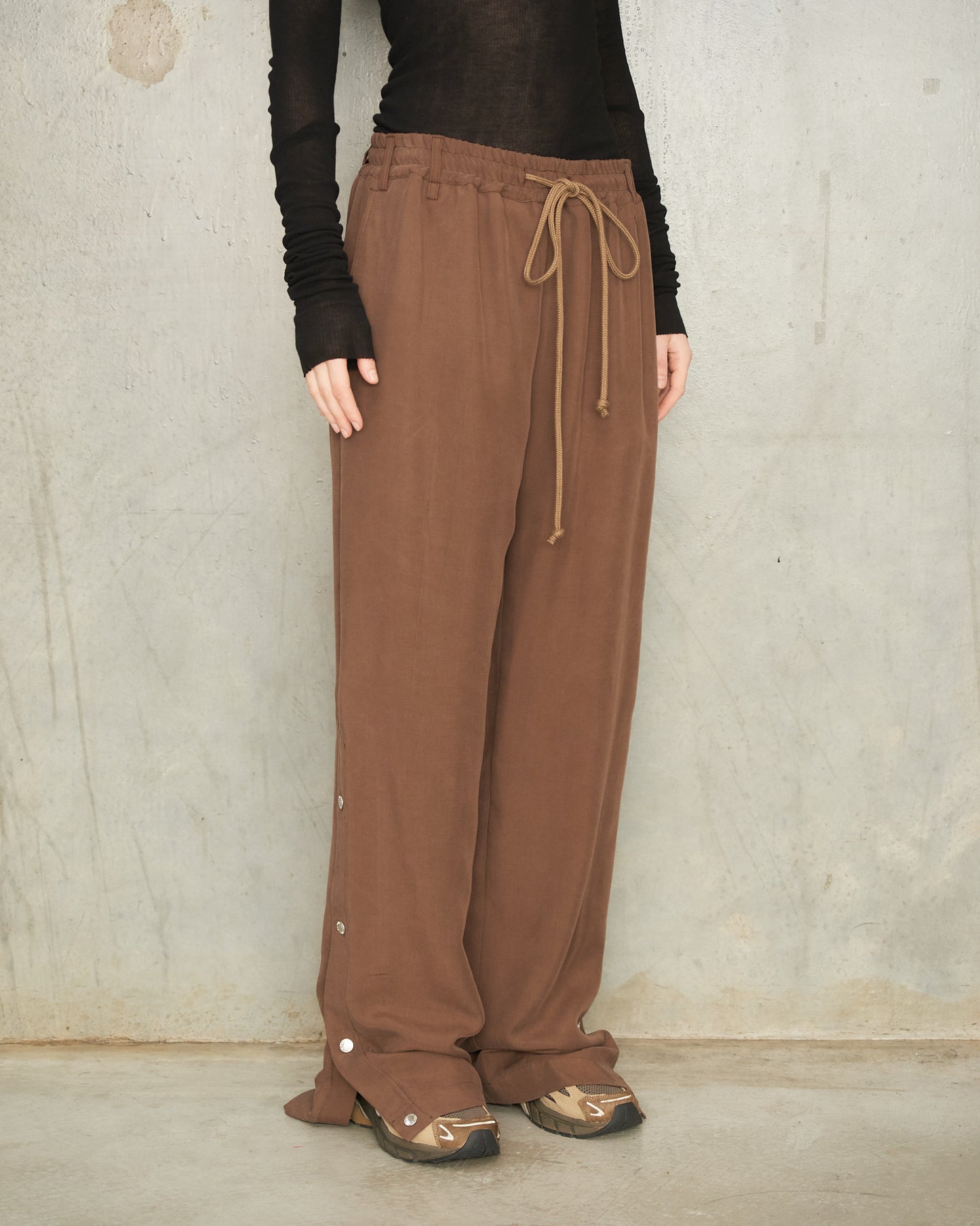 Brown Studded Track Pants