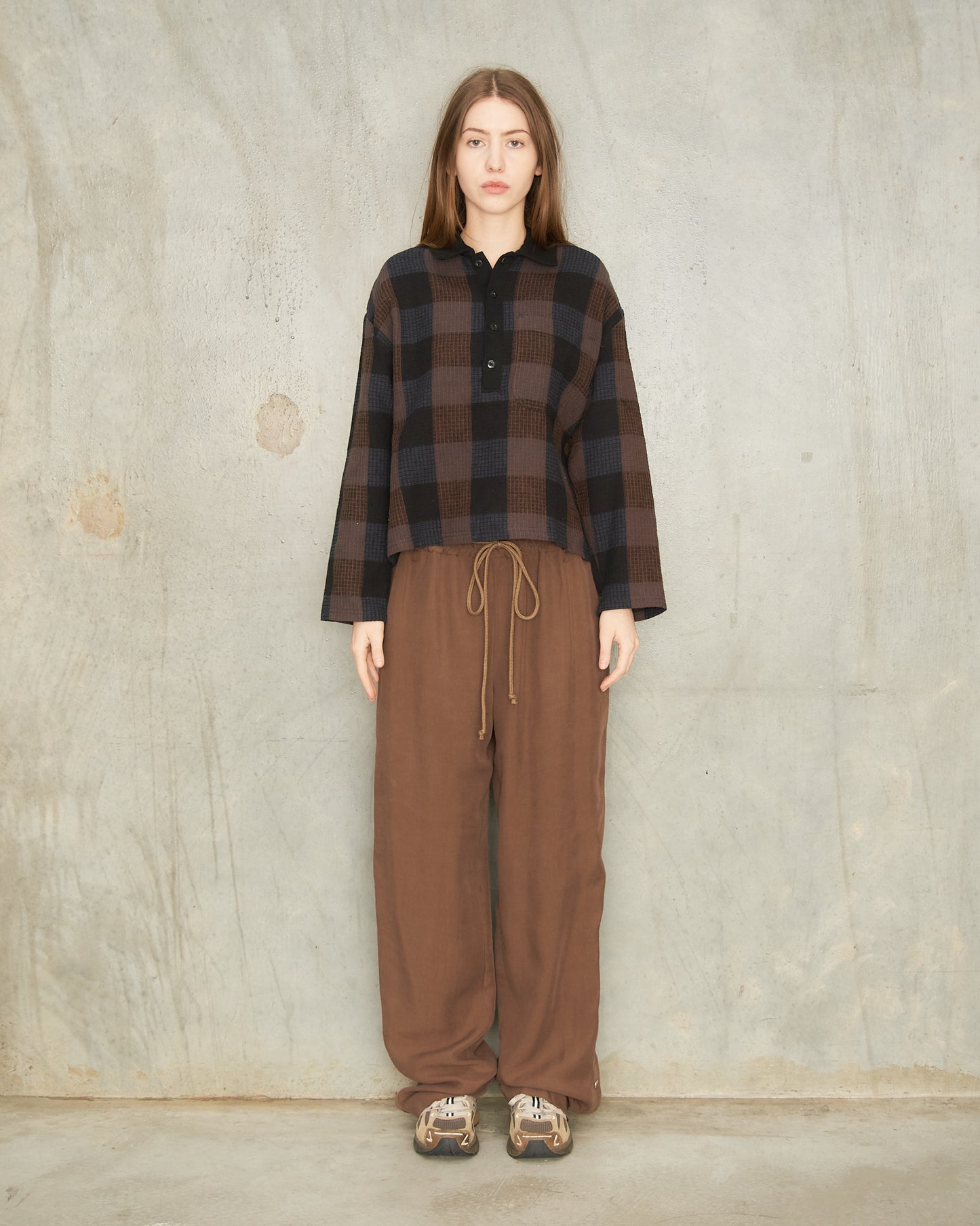 Brown Studded Track Pants