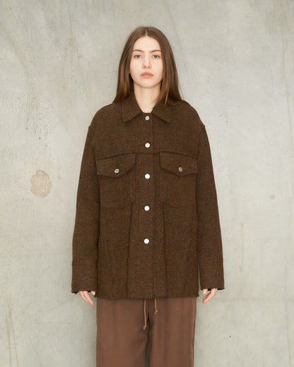 Brown Tweed Worker Jacket