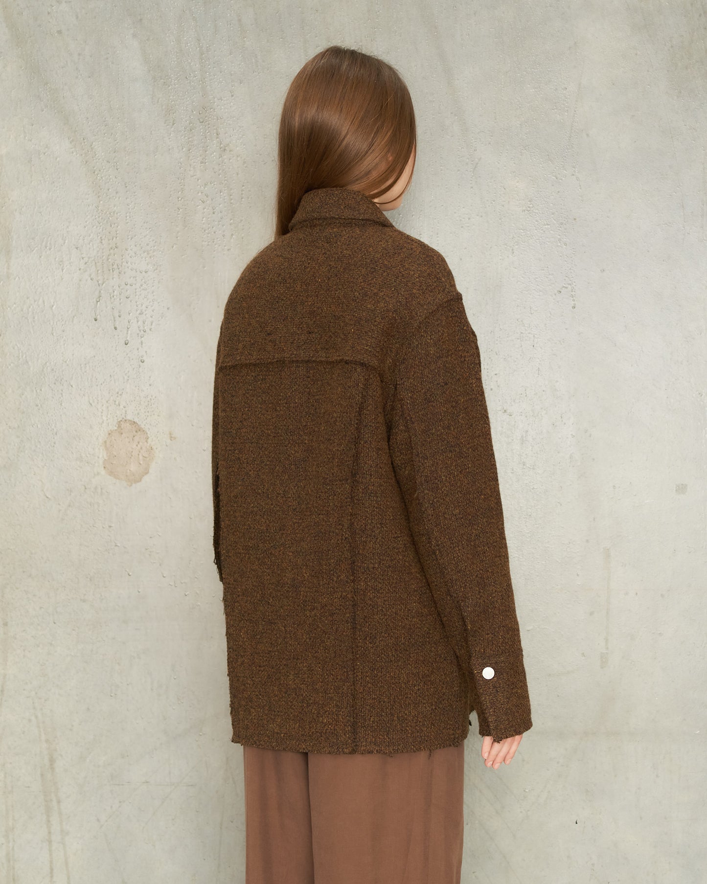 Brown Tweed Worker Jacket