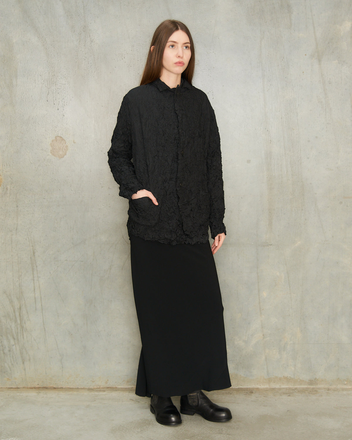 Black Crinkle Jacket