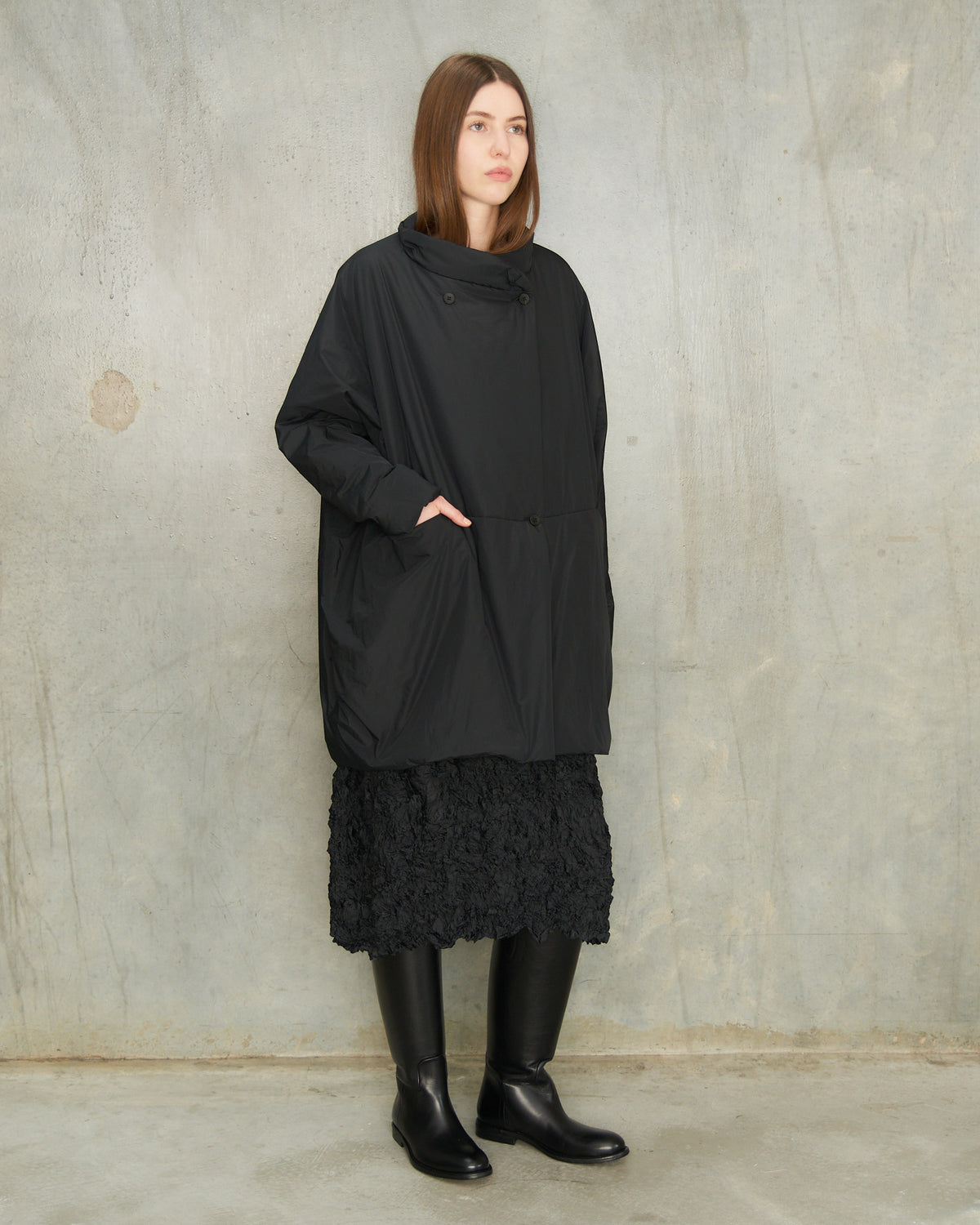 Black Origami Puffer Jacket