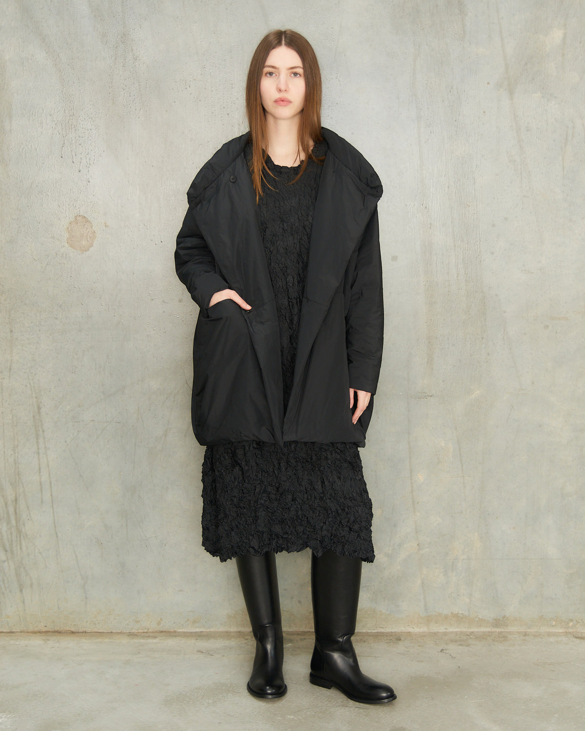 Black Origami Puffer Jacket