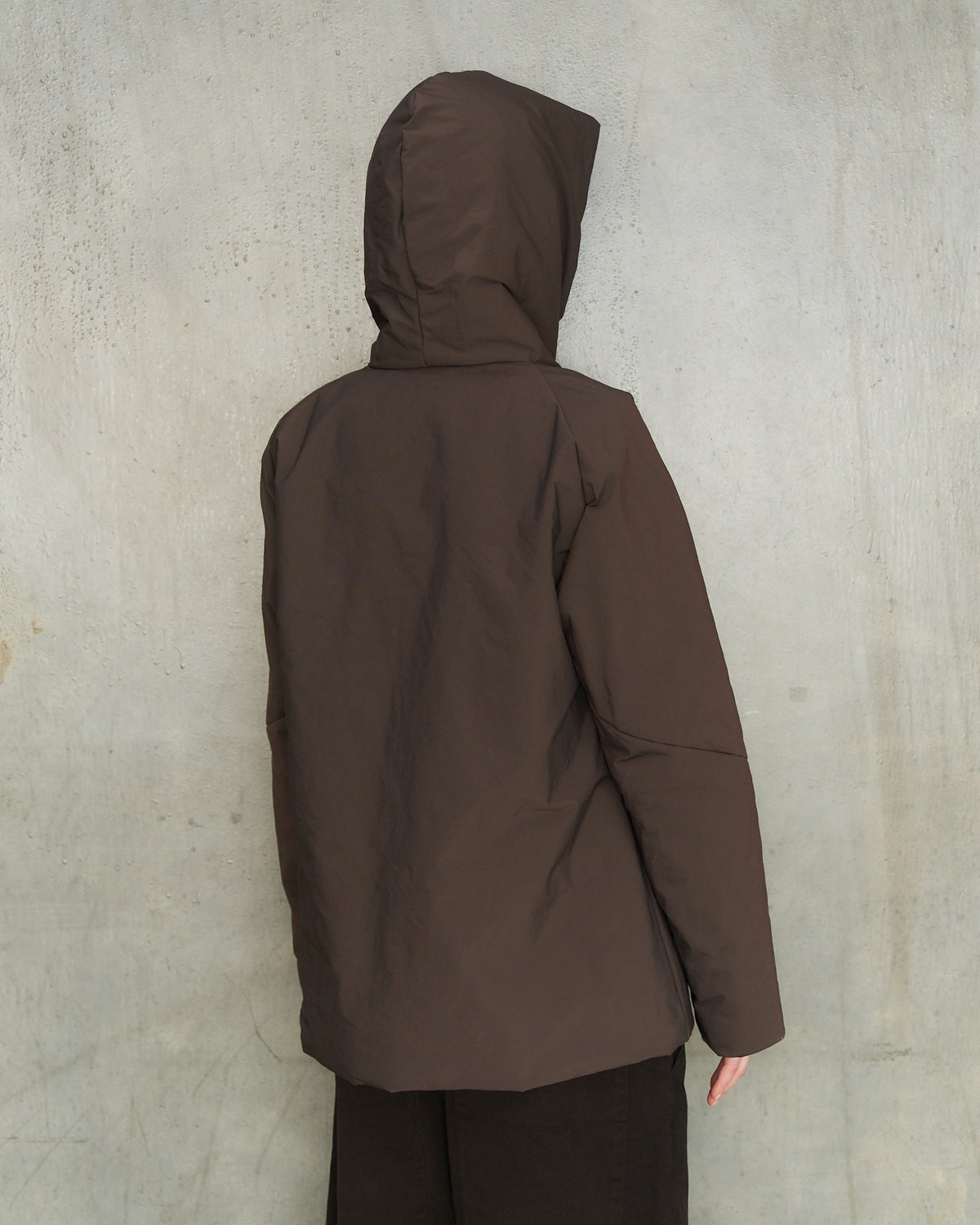 Brown Hooded Puffer Jacket