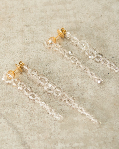Ash Crystal Drip Earrings