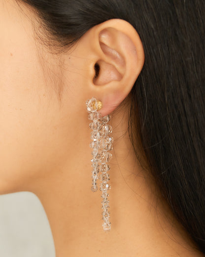 Ash Crystal Drip Earrings