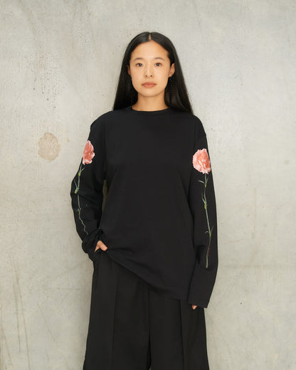 Black Carnation Long-Sleeve