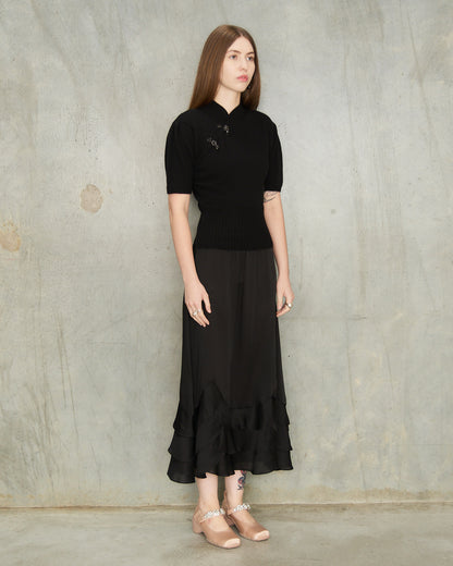 Black Cashmere Embellished Jumper