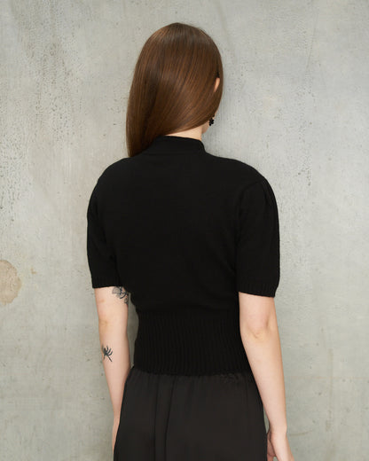 Black Cashmere Embellished Jumper