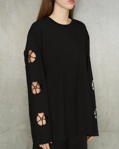 Black Daisy Long Sleeve T-Shirt