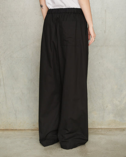 Black Daisy Knee Pleat Trousers
