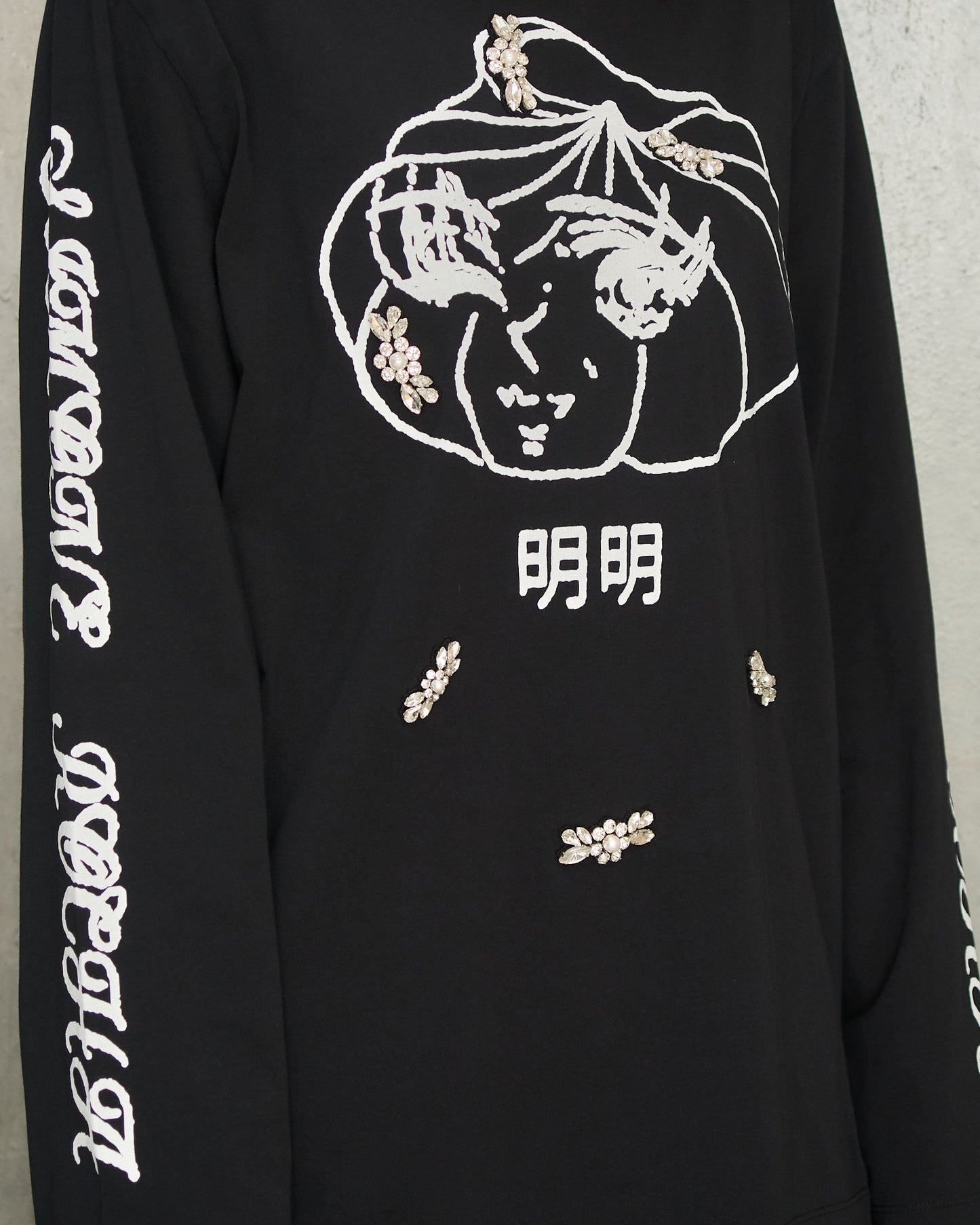 Black Dim Sum Embellished T-Shirt