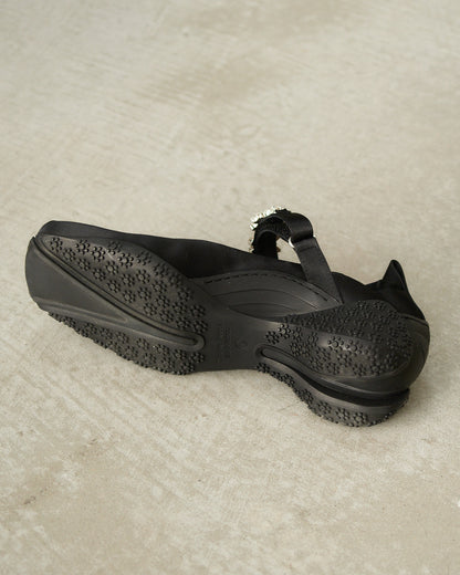 Black Embellished Ballet Runners