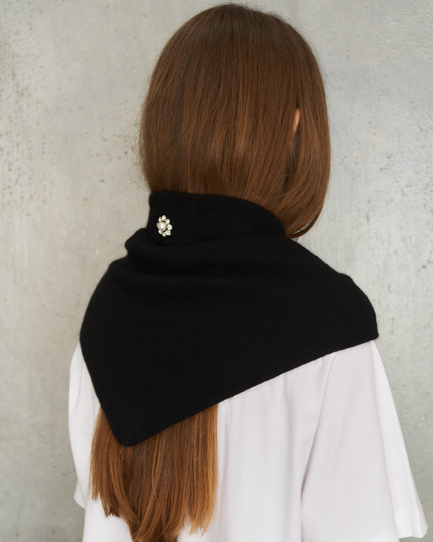 Black Embellished Neckerchief