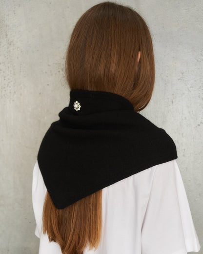 Black Embellished Neckerchief