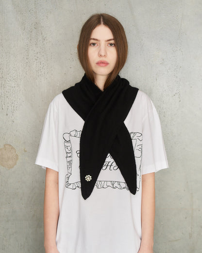 Black Embellished Neckerchief
