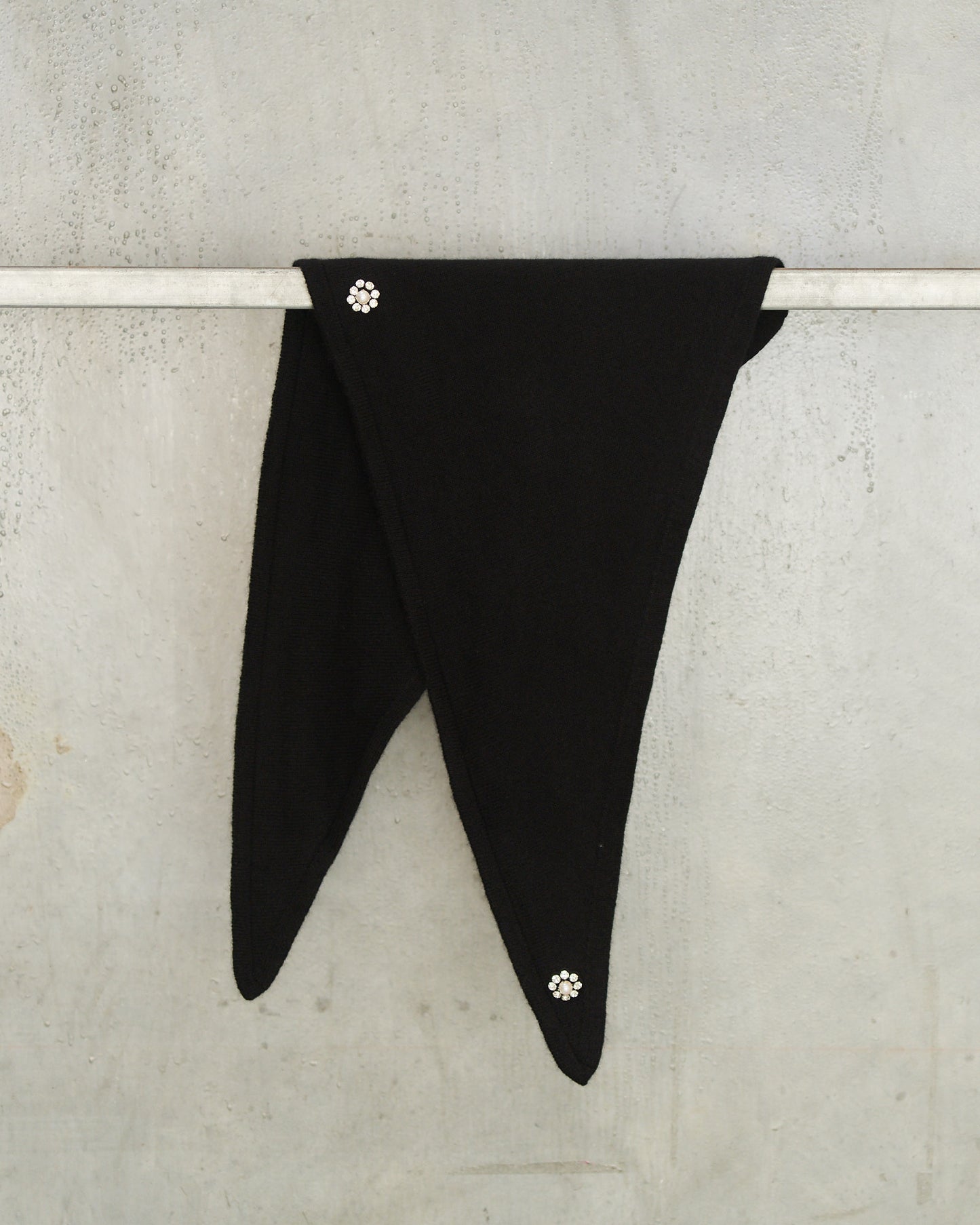 Black Embellished Neckerchief