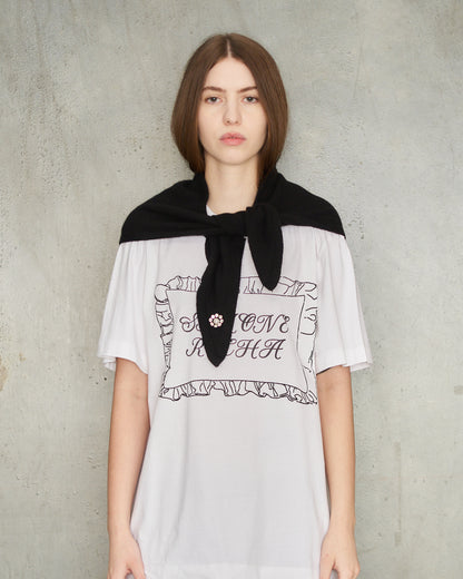 Black Embellished Neckerchief