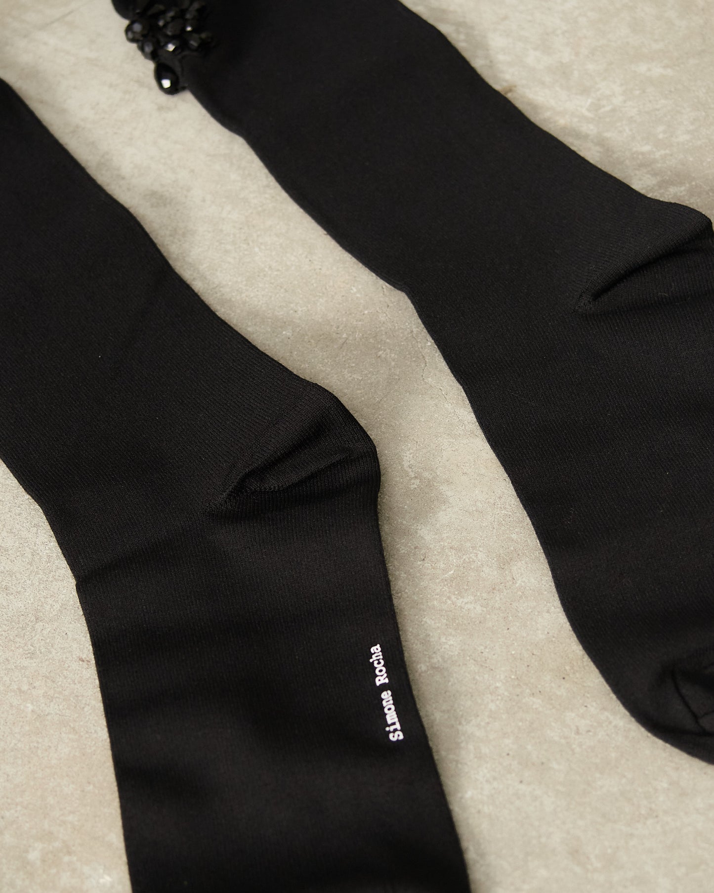 Black Flower Cluster Socks