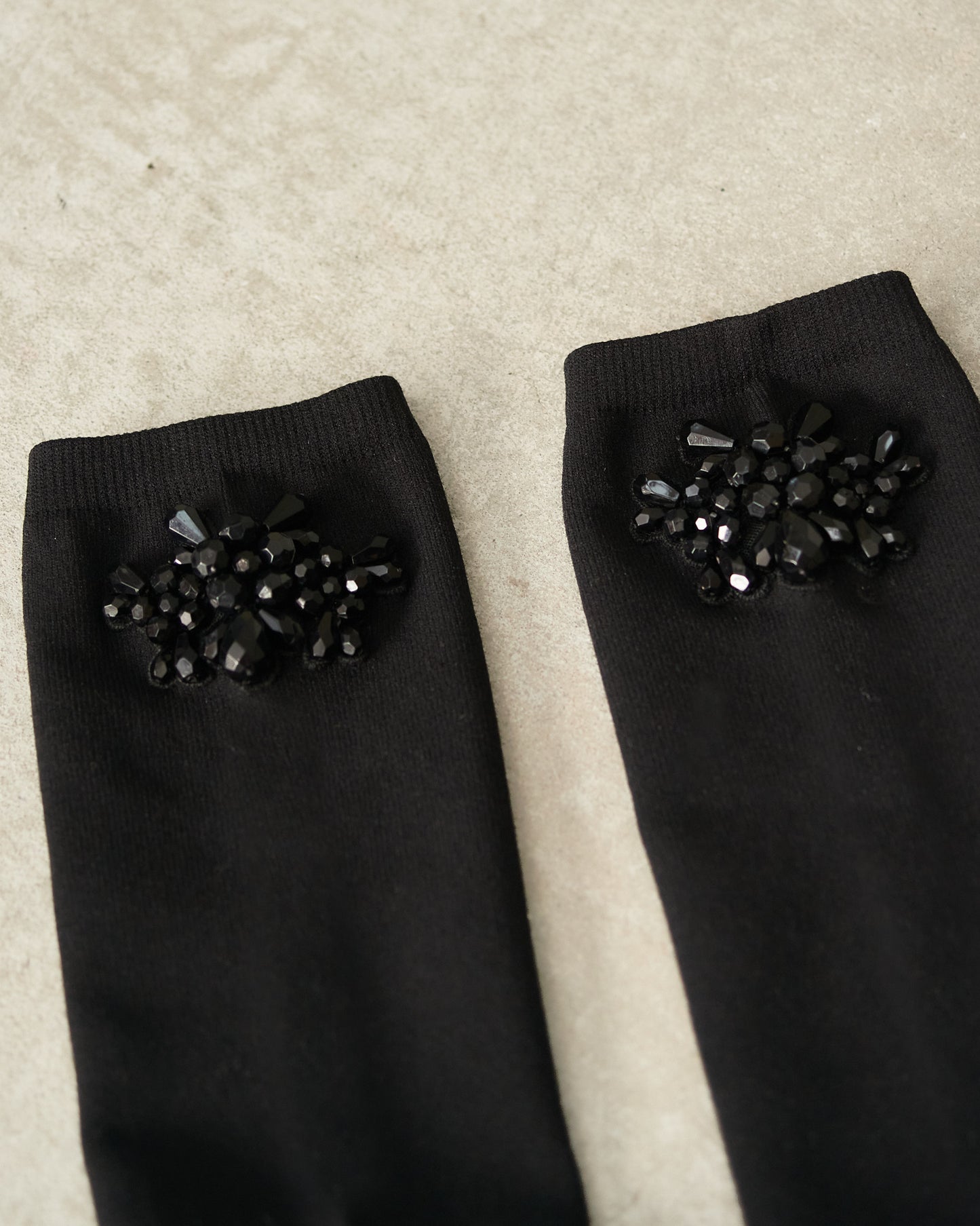 Black Flower Cluster Socks