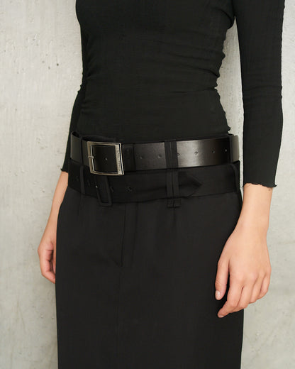 Black Leather Belt