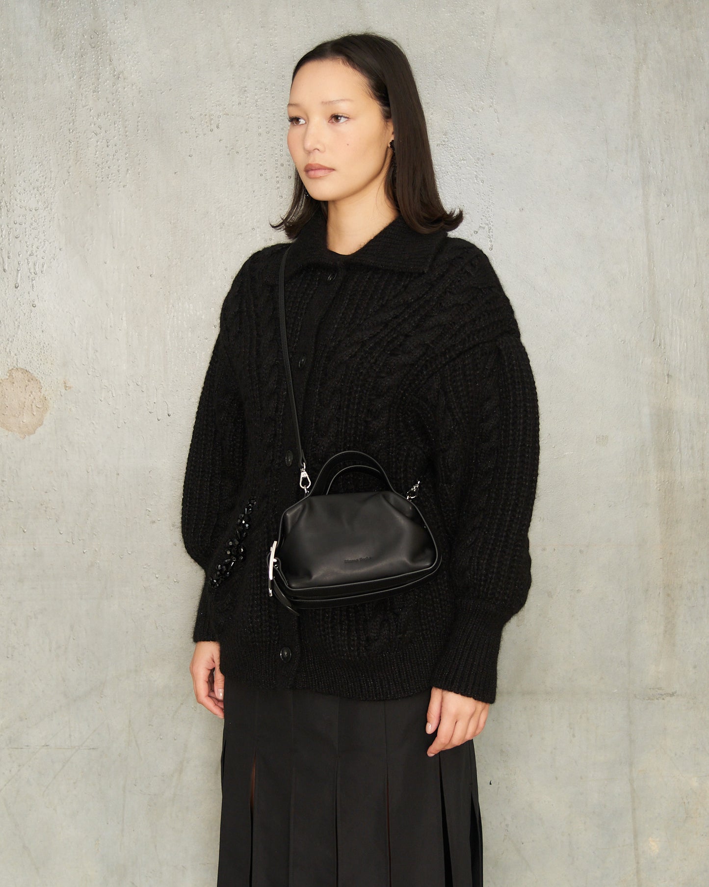 Black Mini Biker Belt Bag