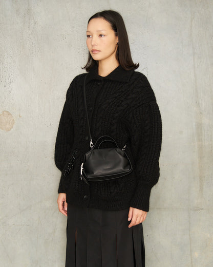 Black Mini Biker Belt Bag