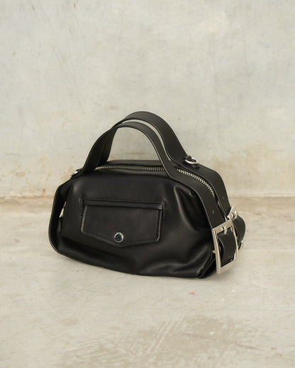Black Mini Biker Belt Bag