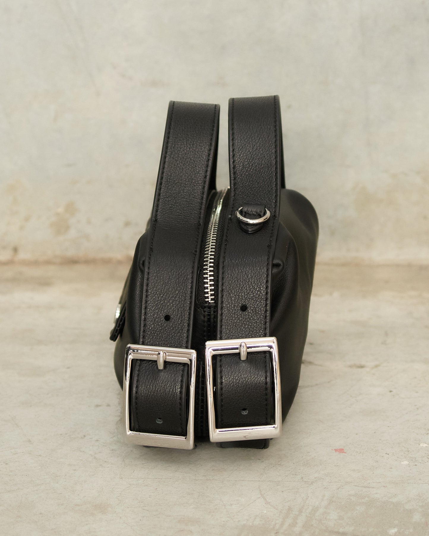 Black Mini Biker Belt Bag