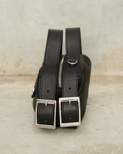 Black Mini Biker Belt Bag