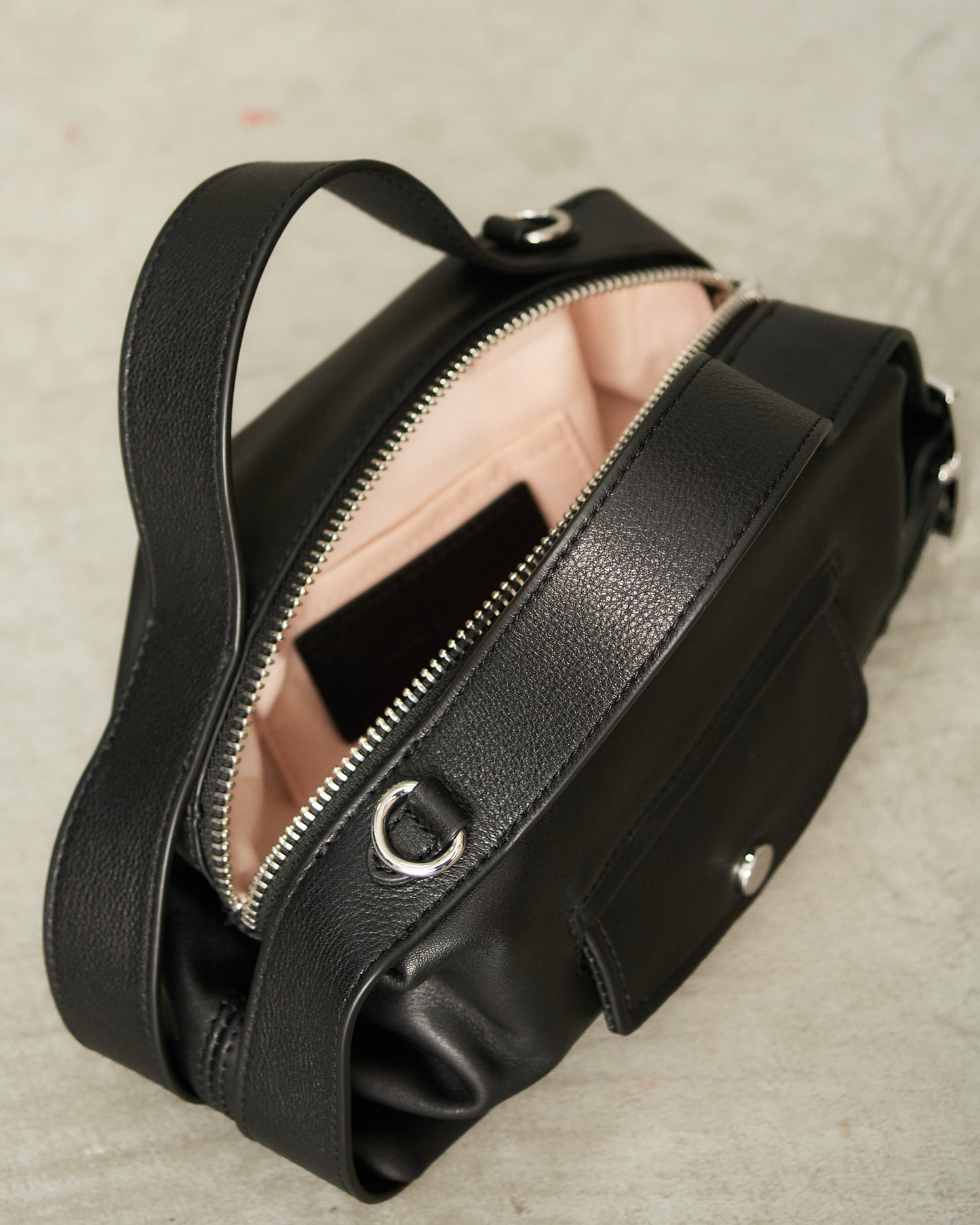 Black Mini Biker Belt Bag