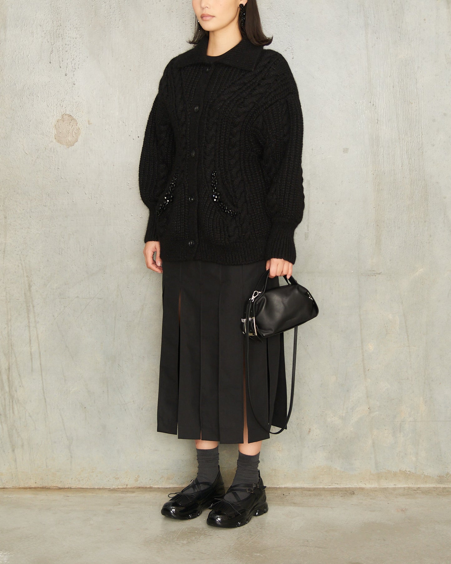 Black Mini Biker Belt Bag