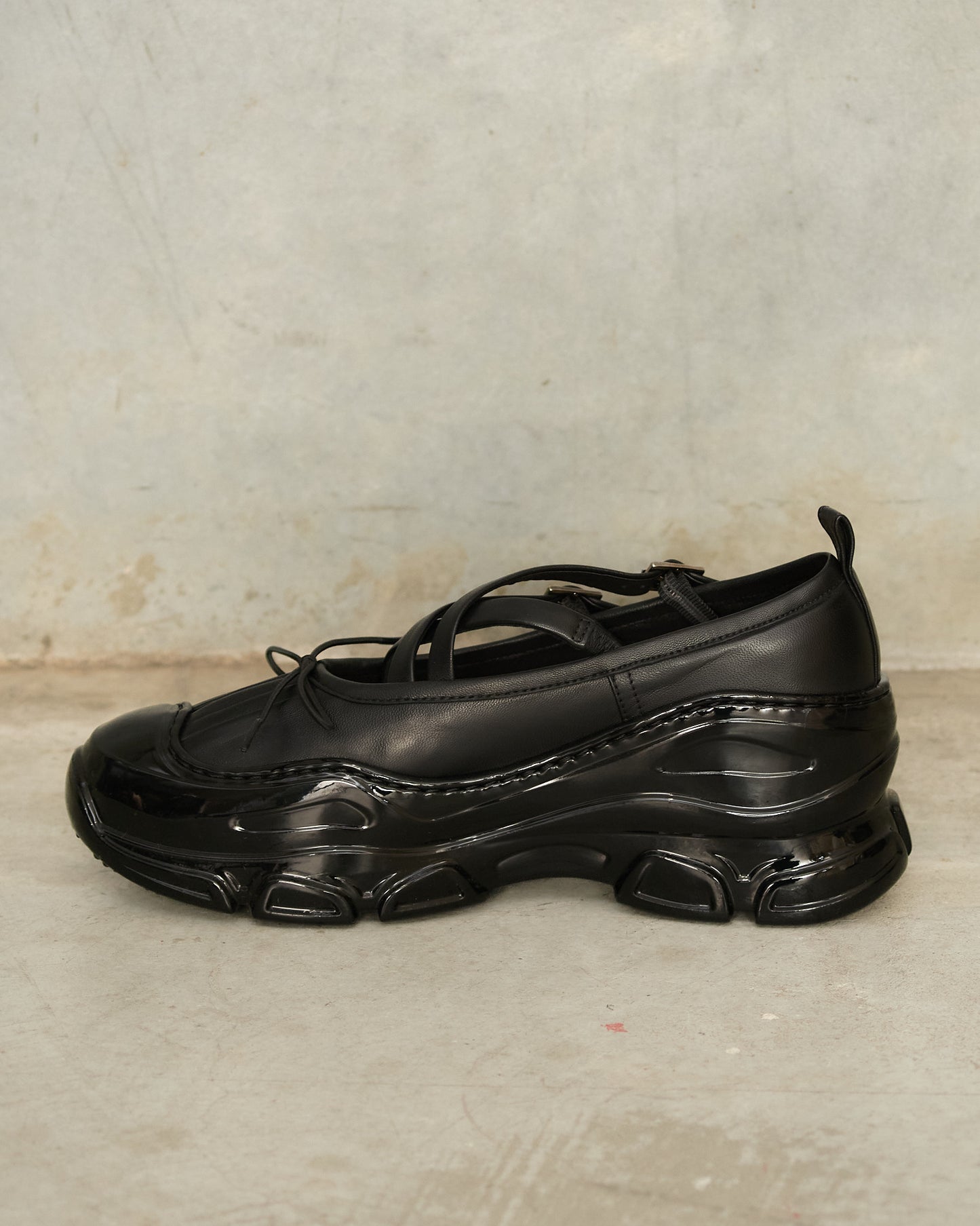 Black Nappa Tracker Ballerina