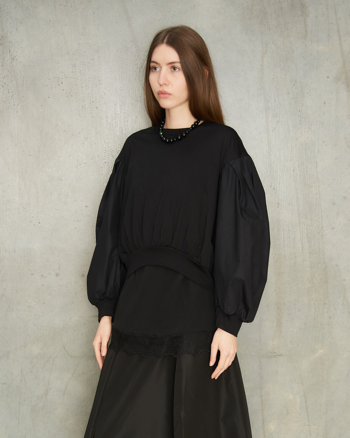 Black Pearl Puff Sleeve T-Shirt