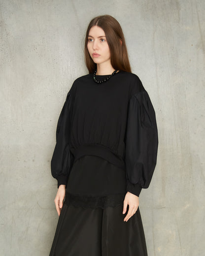 Black Pearl Puff Sleeve T-Shirt