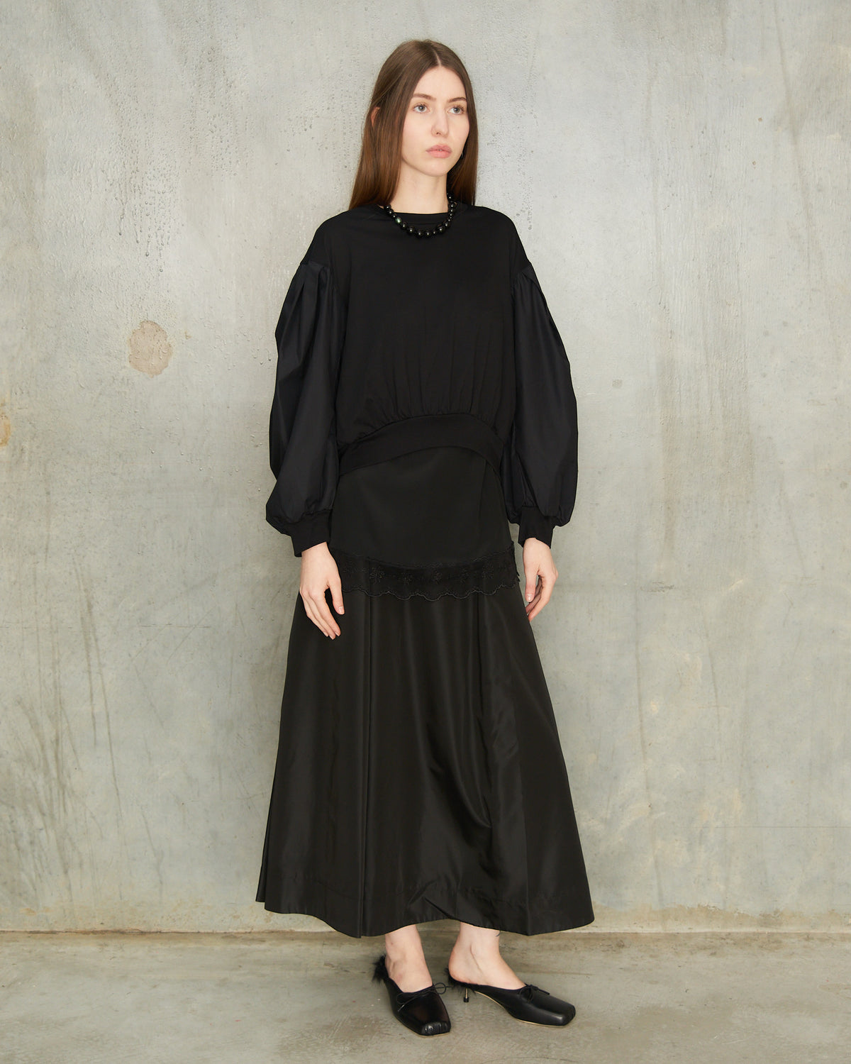 Black Pearl Puff Sleeve T-Shirt